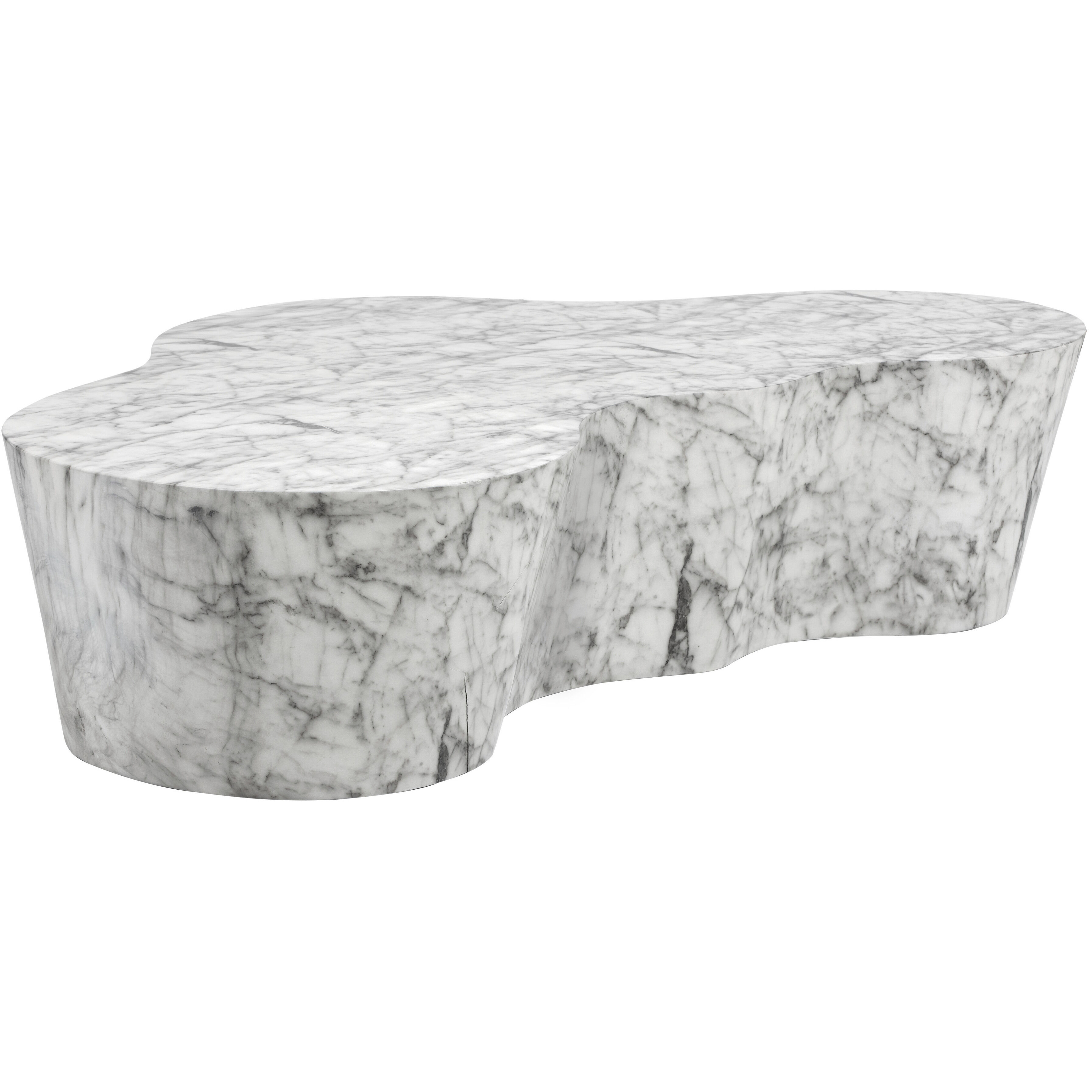 Ava 59.5 X 36 inch Marble Look Outdoor Coffee Table